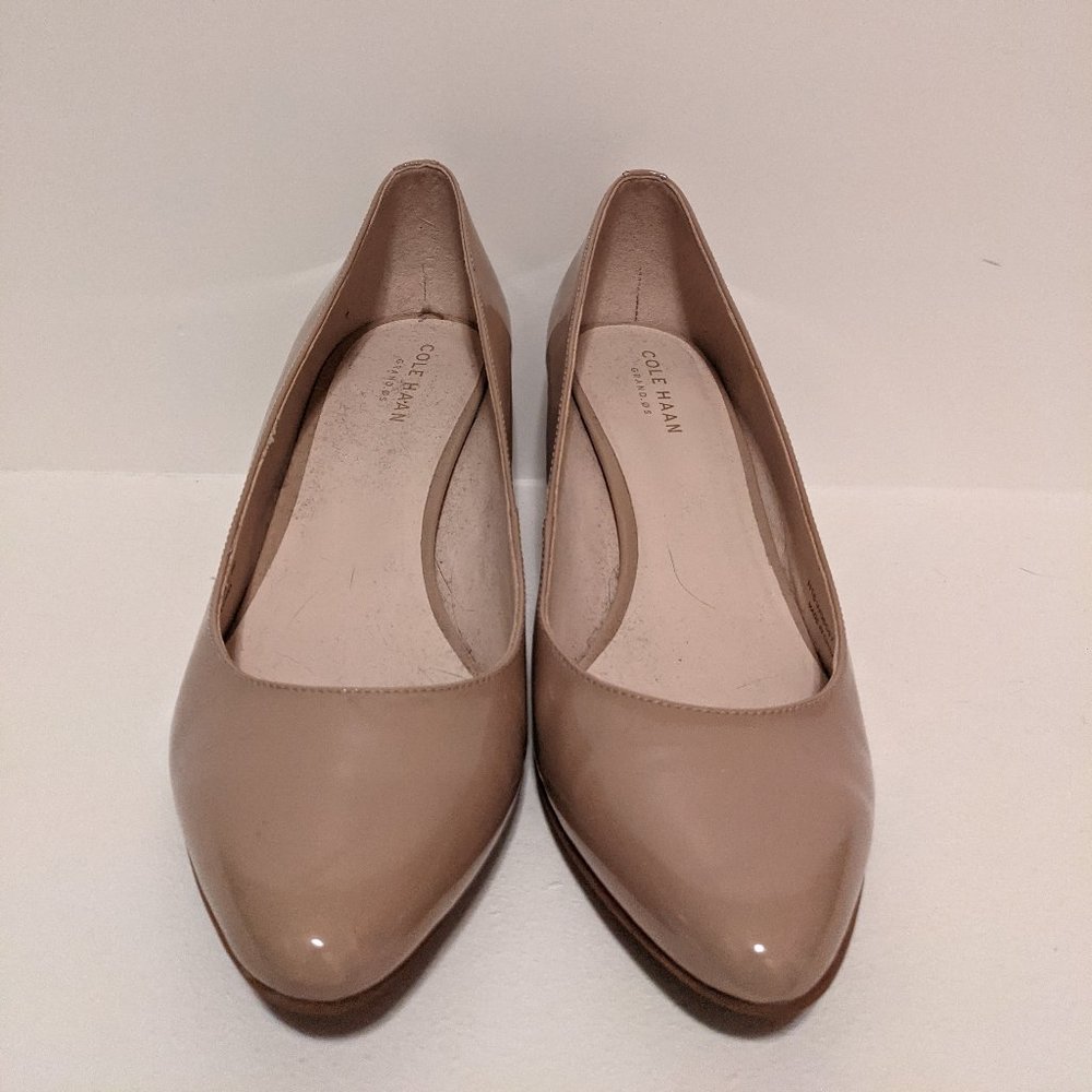 Cole Haan Nude/Tan Patent/Leather Heel Wedge